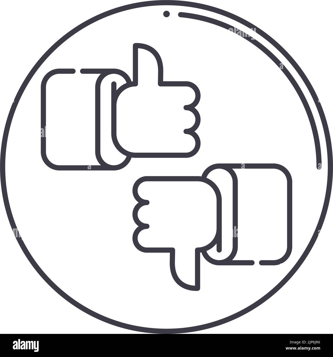 customer survey line icon, outline symbol, vector illustration, concept sign Stock Vector