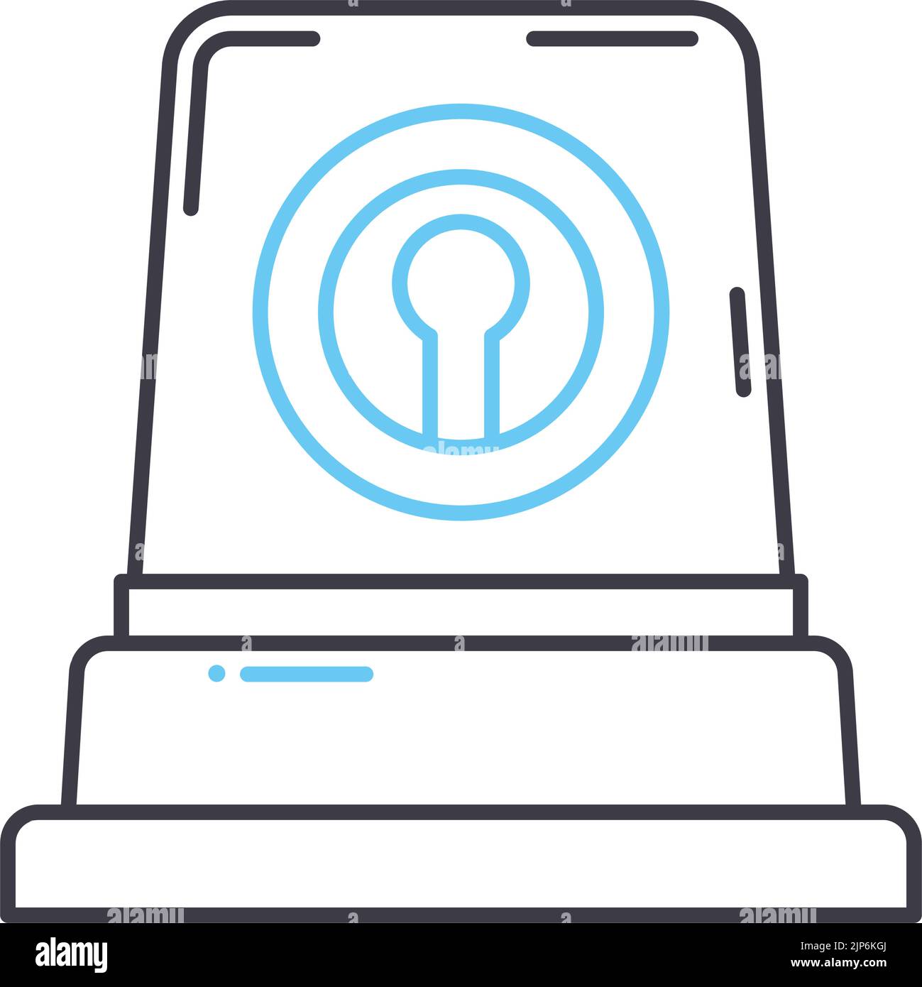 emergency line icon, outline symbol, vector illustration, concept sign Stock Vector