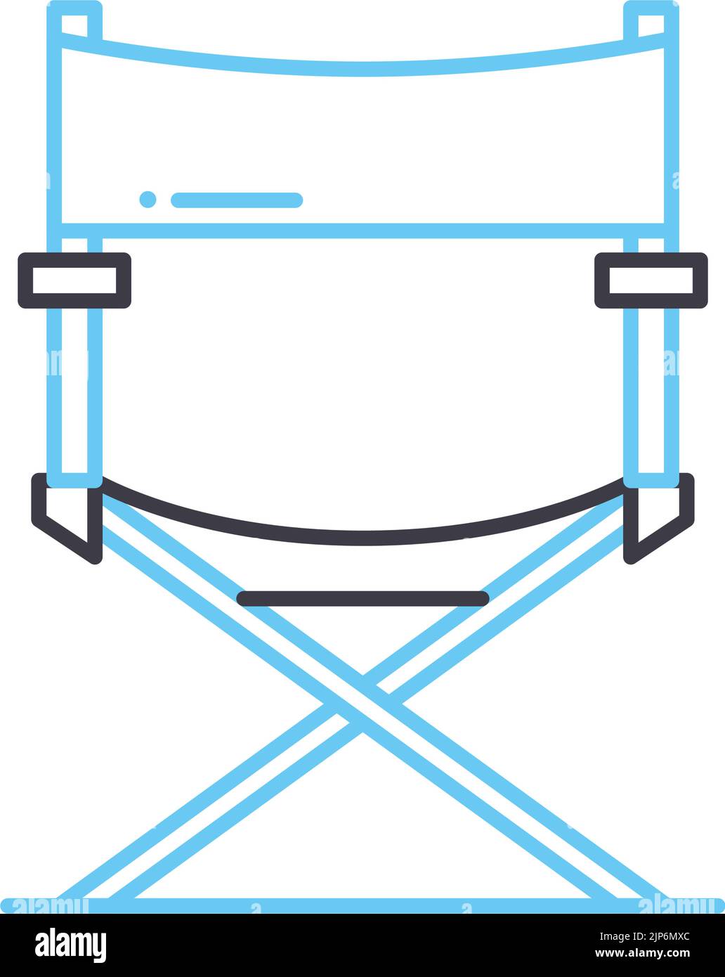 directors chair line icon, outline symbol, vector illustration, concept
