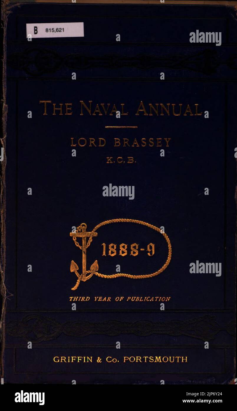 The Naval Annual 18889 Cover Stock Photo Alamy