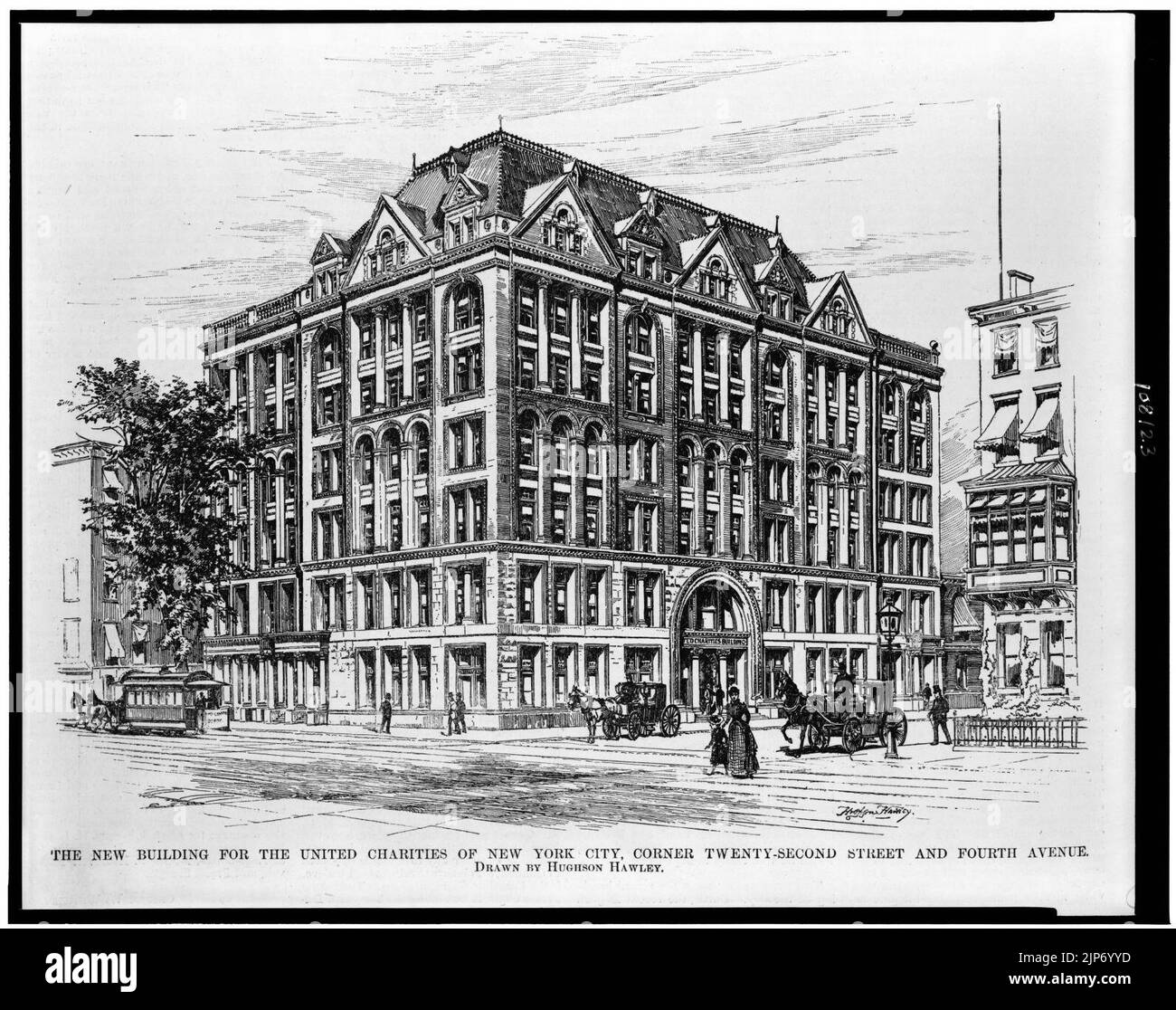 The New building for the United Charities of New York City, corner