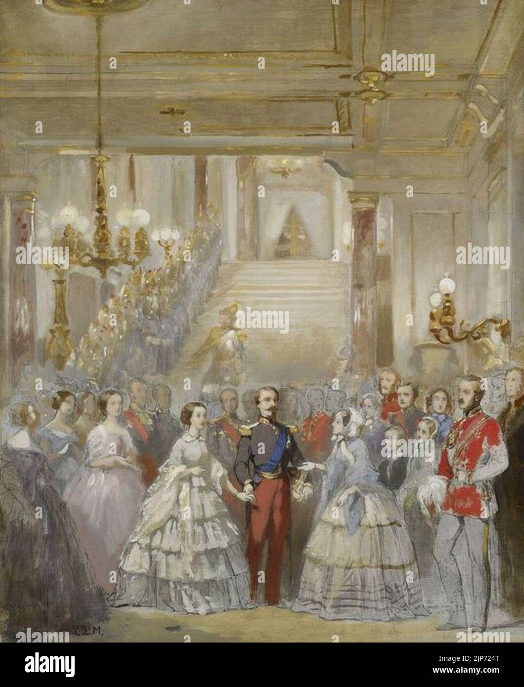 Reception Queen The official reception of queen Victoria by Napoleon III at the chateau ...