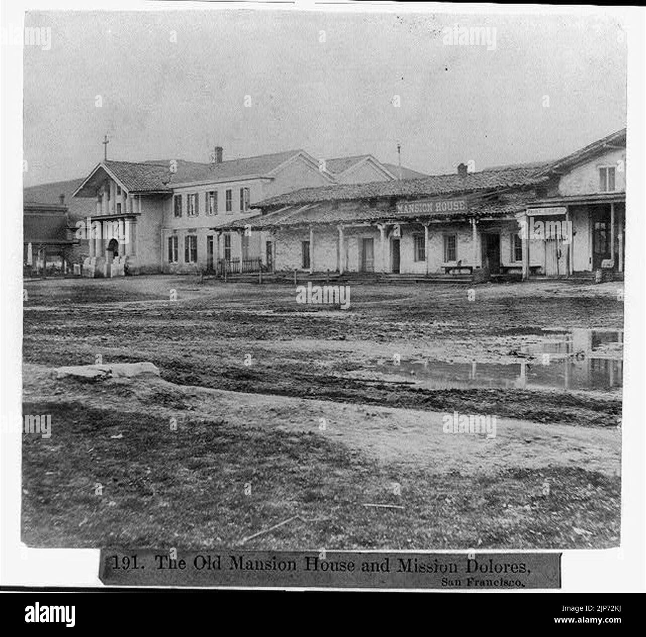 The Old Mansion House and Mission Dolores, San Francisco Stock Photo