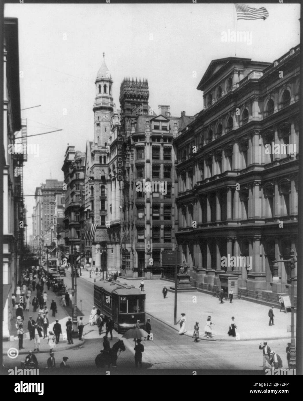 The old ''Phila. Record'' newspaper office. Chestnut St. west from 9th