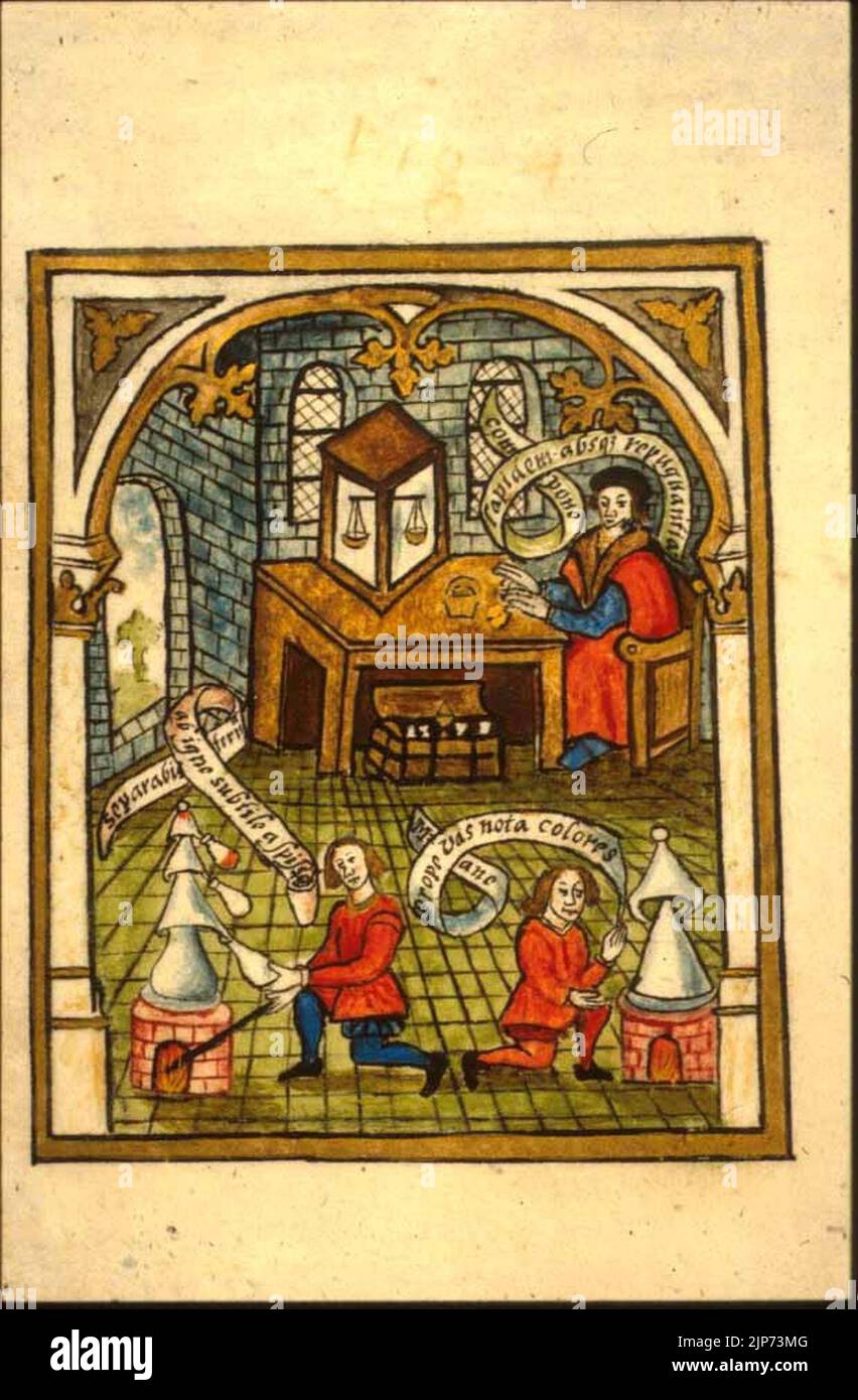 The Ordinall of Alchemy England Folio20 Stock Photo