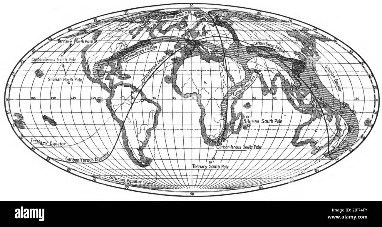 The origin of continents and oceans wegener 1924 figure 18 stock