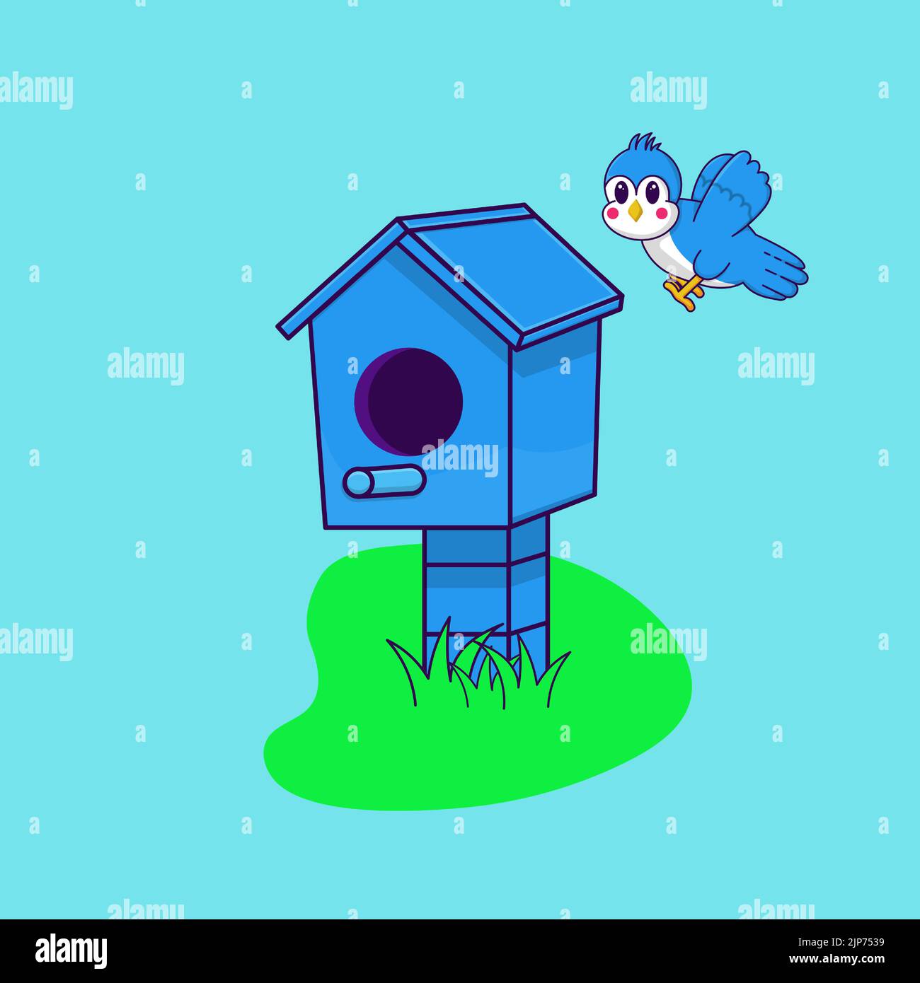 bird house vector illustration Stock Vector Image & Art Alamy