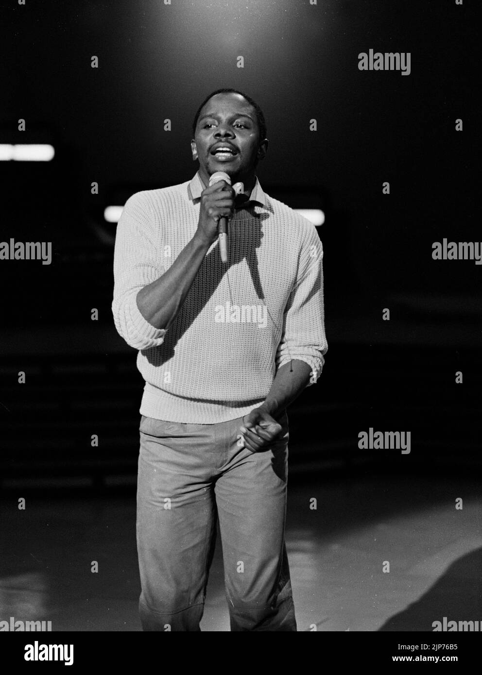 Phillip Bailey on Solid Gold, 1983 Credit: Ron Wolfson / MediaPunch Stock Photo