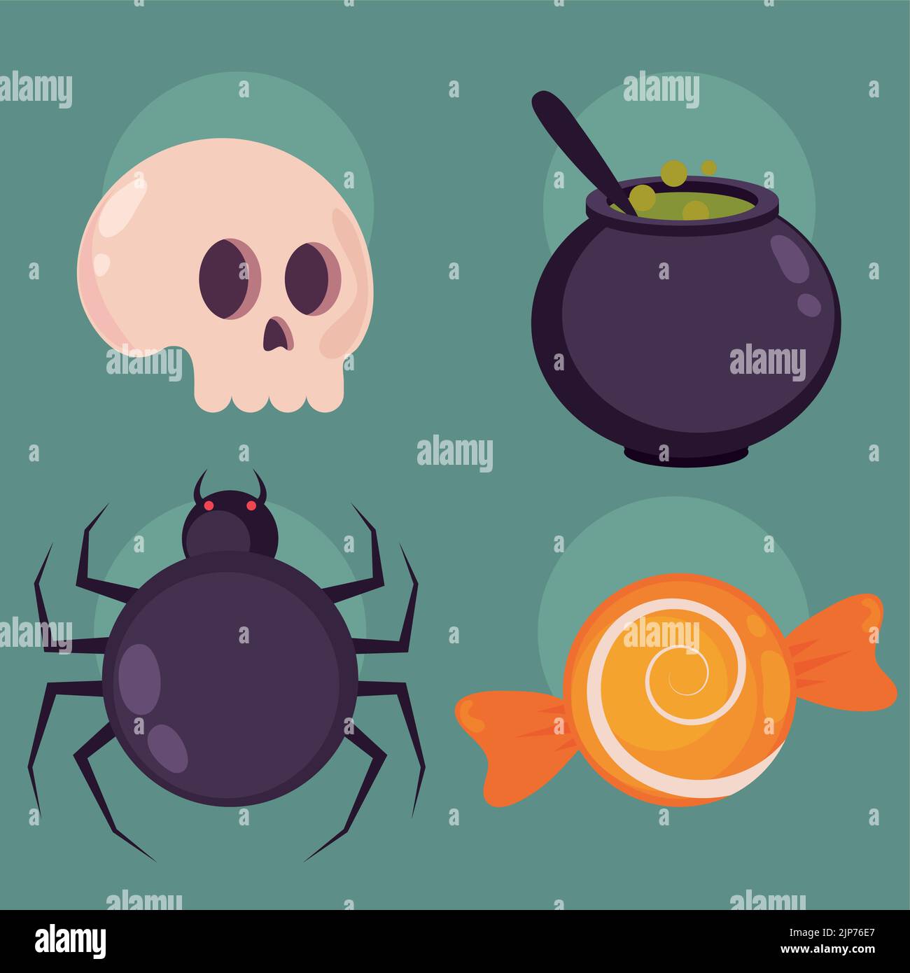 icons set halloween miscellaneous Stock Vector