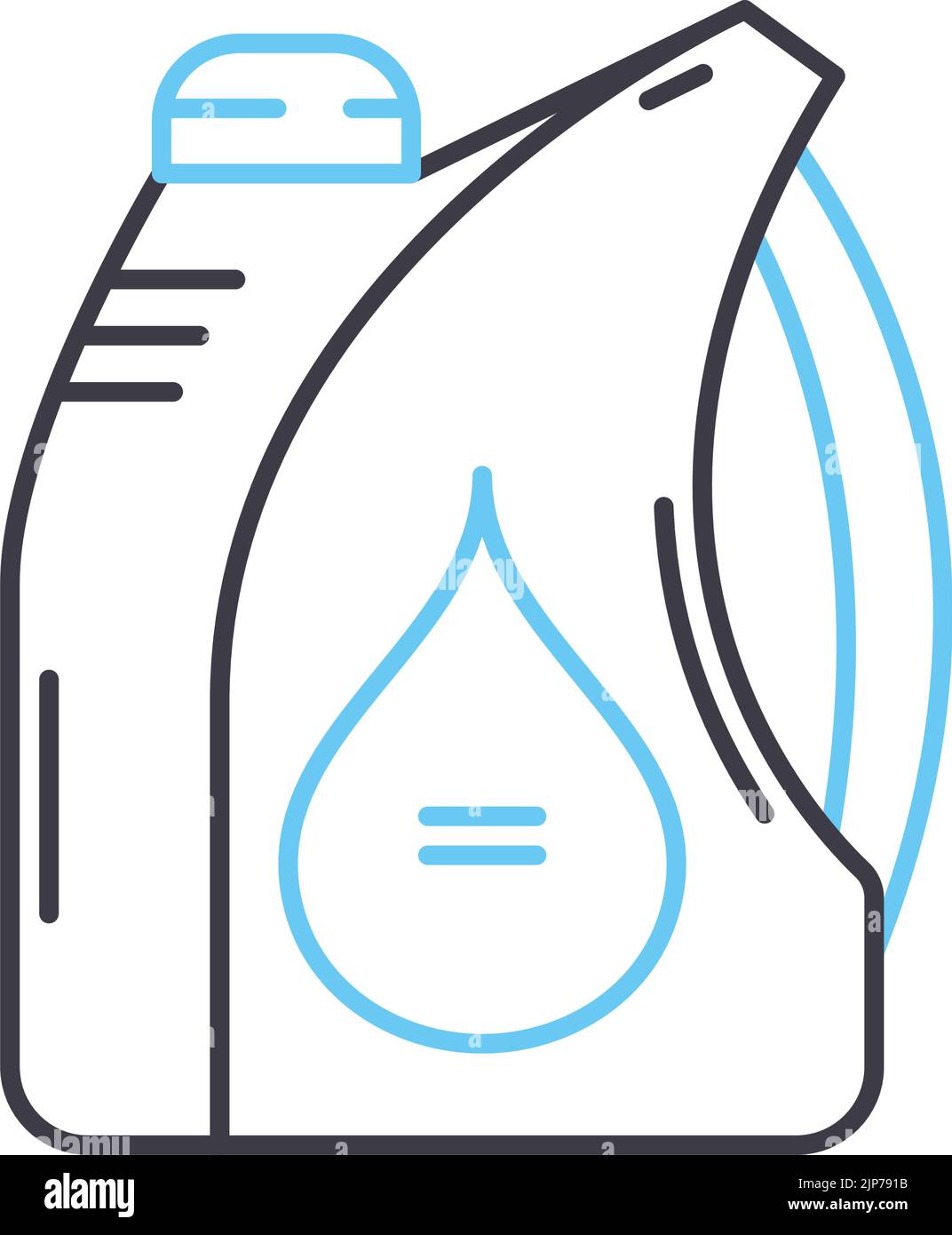 engine oil line icon, outline symbol, vector illustration, concept sign