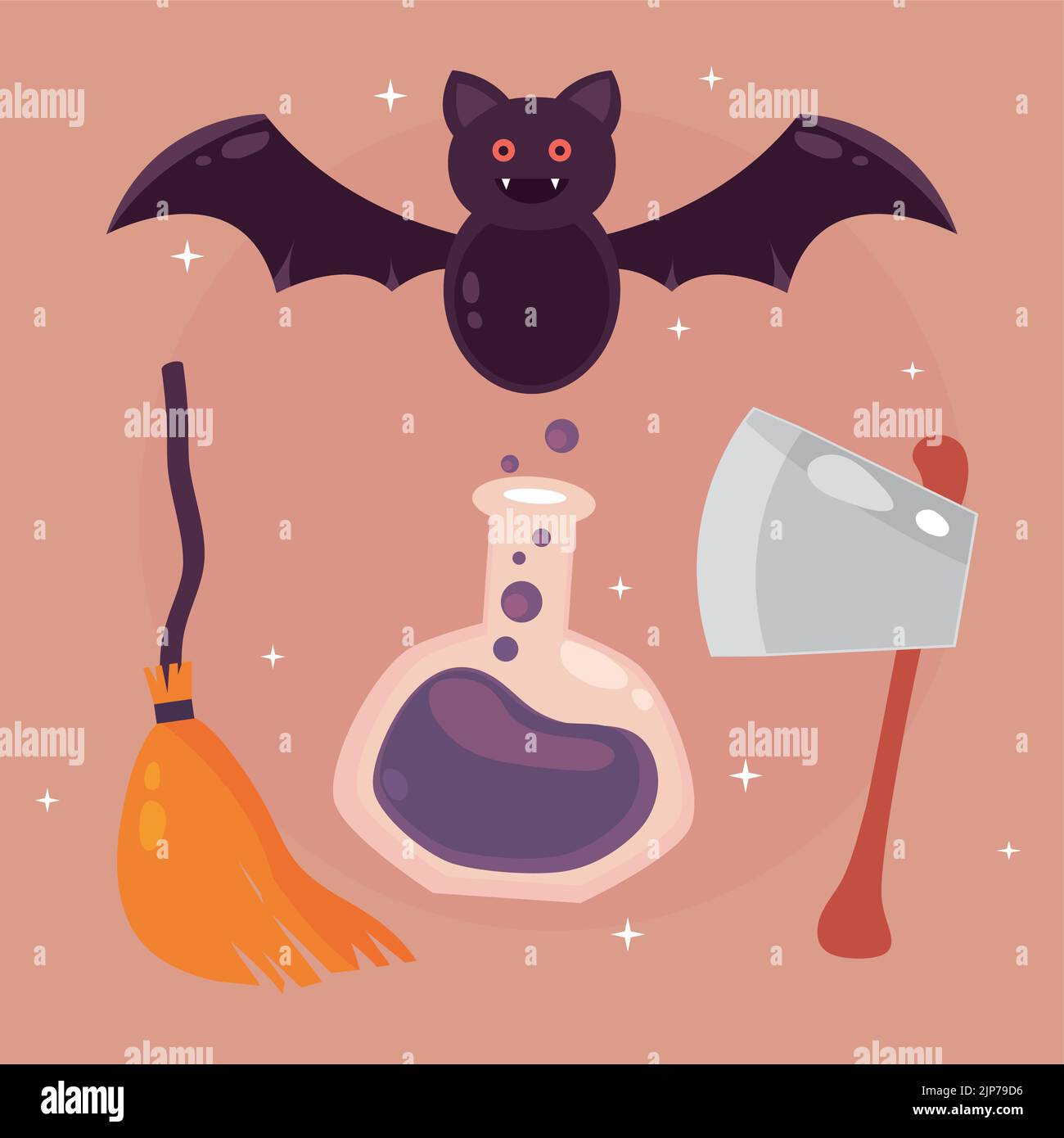 halloween miscellaneous, icons Stock Vector
