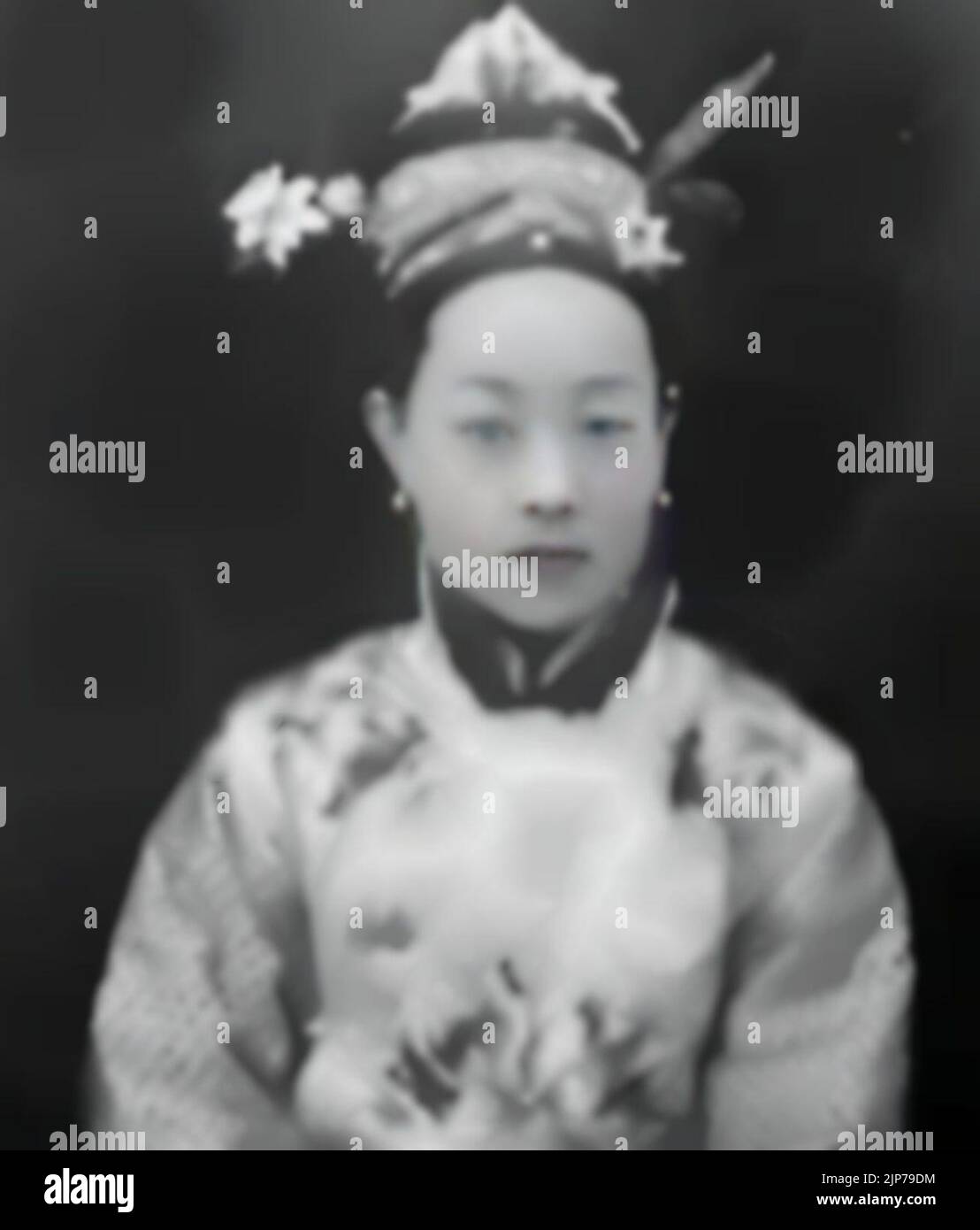 The photograph of Imperial Noble Consort Xianzhe (獻哲皇貴妃) Stock Photo