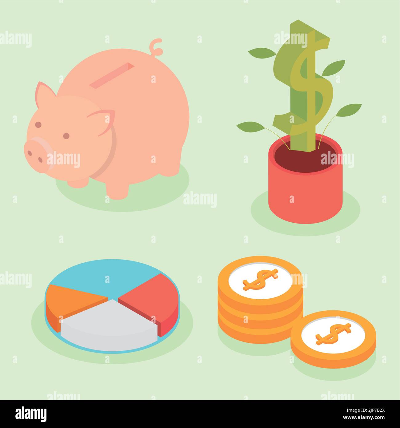 icons, saving and investing money Stock Vector Image & Art - Alamy
