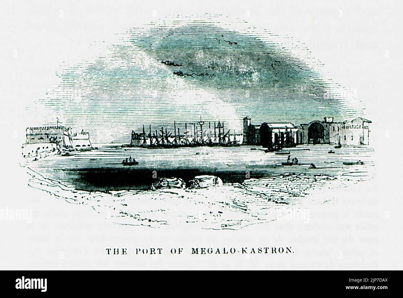 The port of Megalo-Kastron - Pashley Robert - 1837 Stock Photo - Alamy