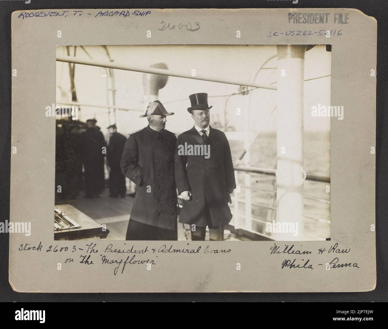 The President & Admiral Evans on the ''Mayflower'' William H. Rau