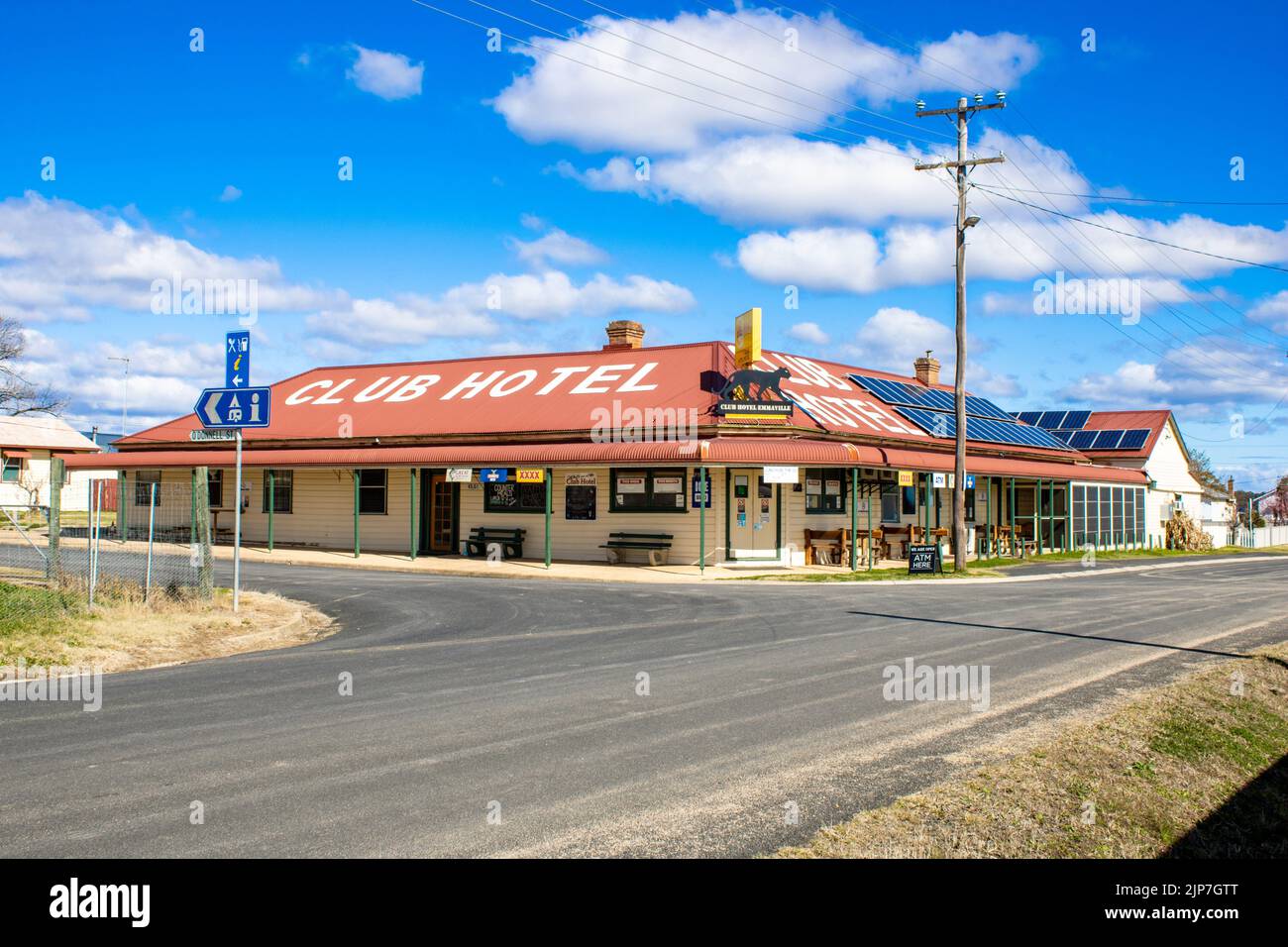 A modern house with blue cloudy sky Stock Photo - Alamy