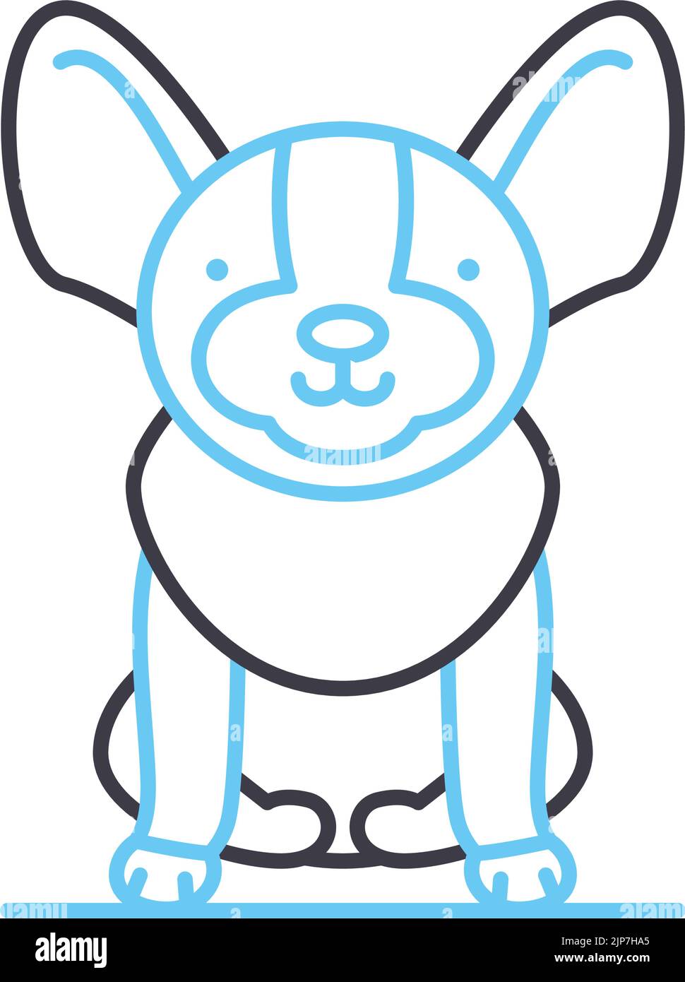 dog line icon, outline symbol, vector illustration, concept sign Stock ...