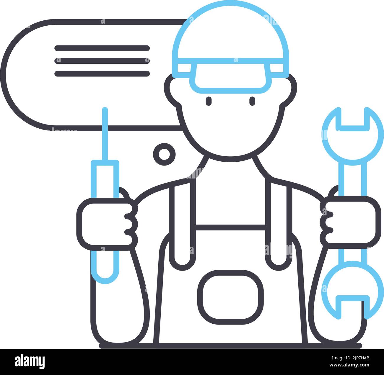 Customer Requirement Line Icon Outline Symbol Vector Illustration