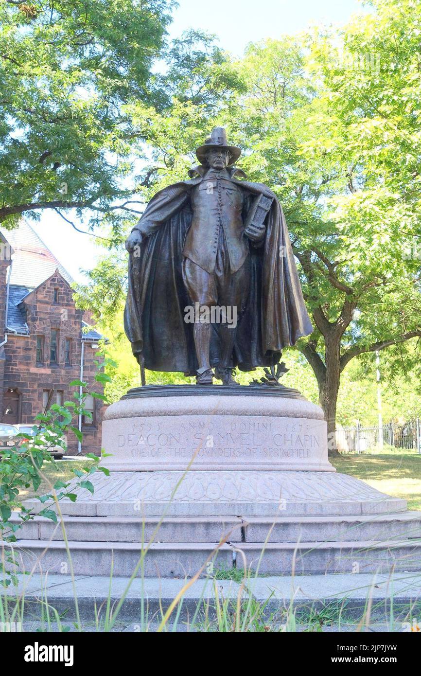Springfield Statue Saint gaudens the puritan hi-res stock photography and images - Alamy