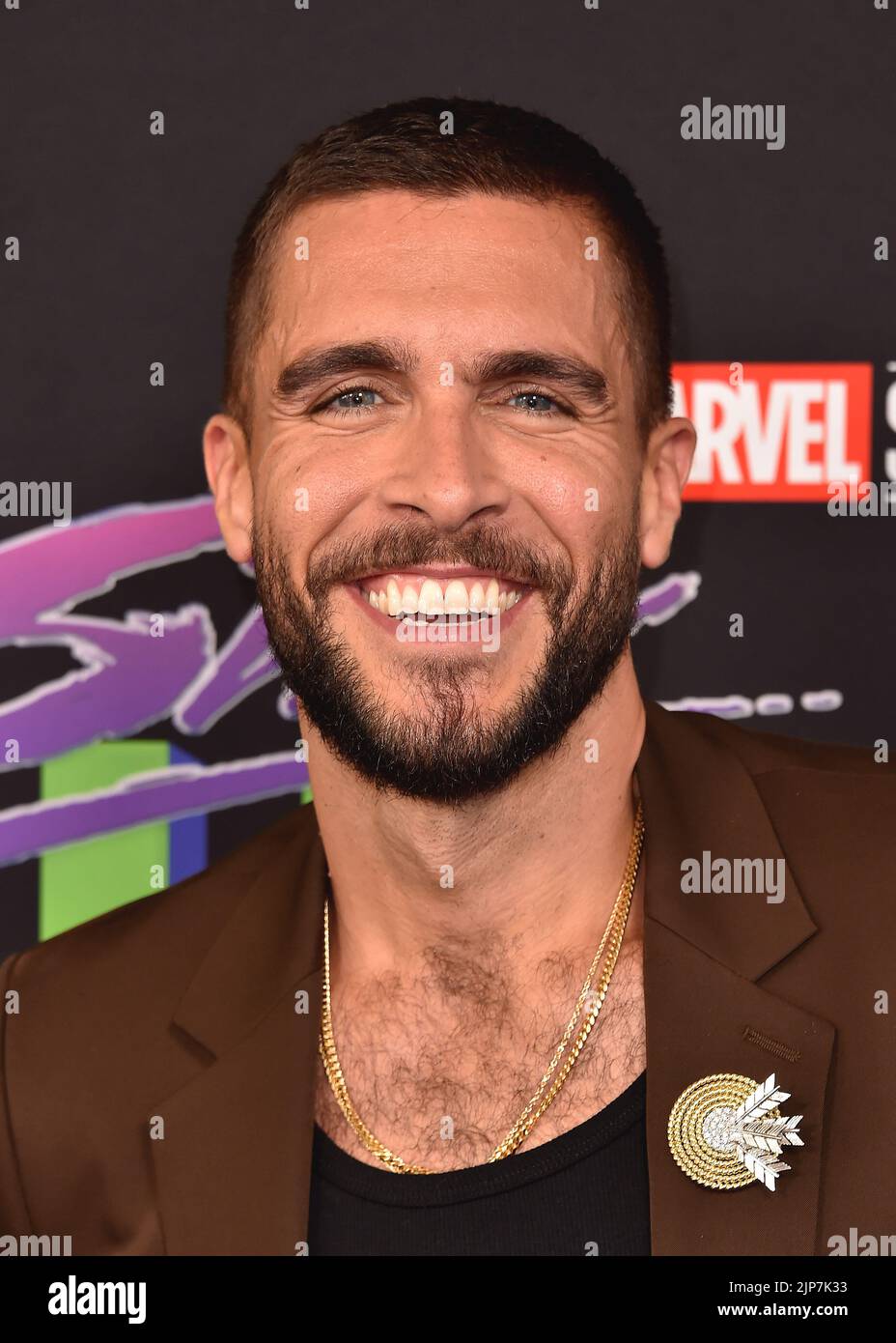 Los Angeles, CA on August 15, 2022., Josh Segarra walking the red carpet at  the Marvel Studios She-Hulk: Attorney At Law Los Angeles Premiere at the  El Capitan Theatre in Los Angeles,