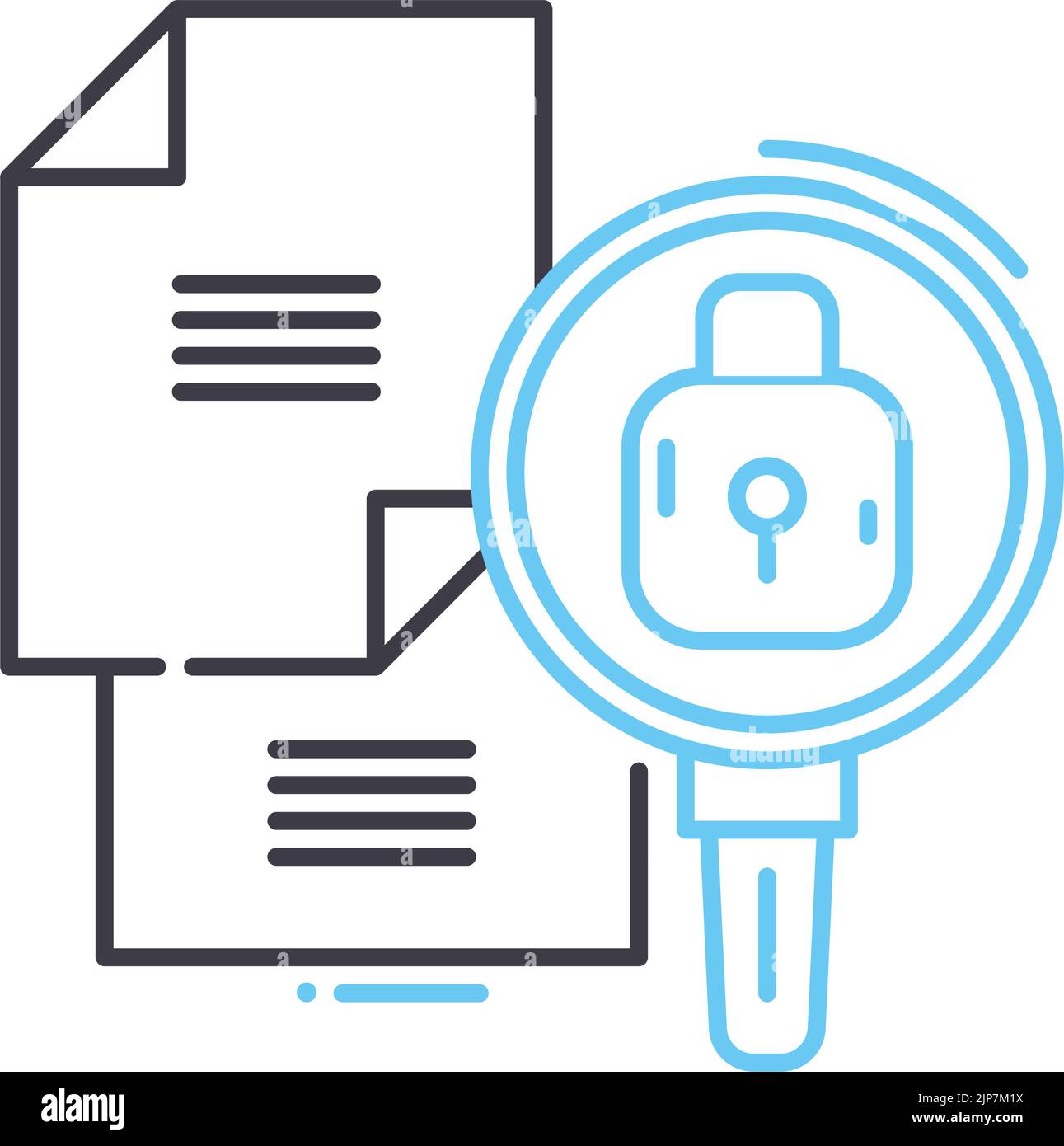 data access line icon, outline symbol, vector illustration, concept sign Stock Vector