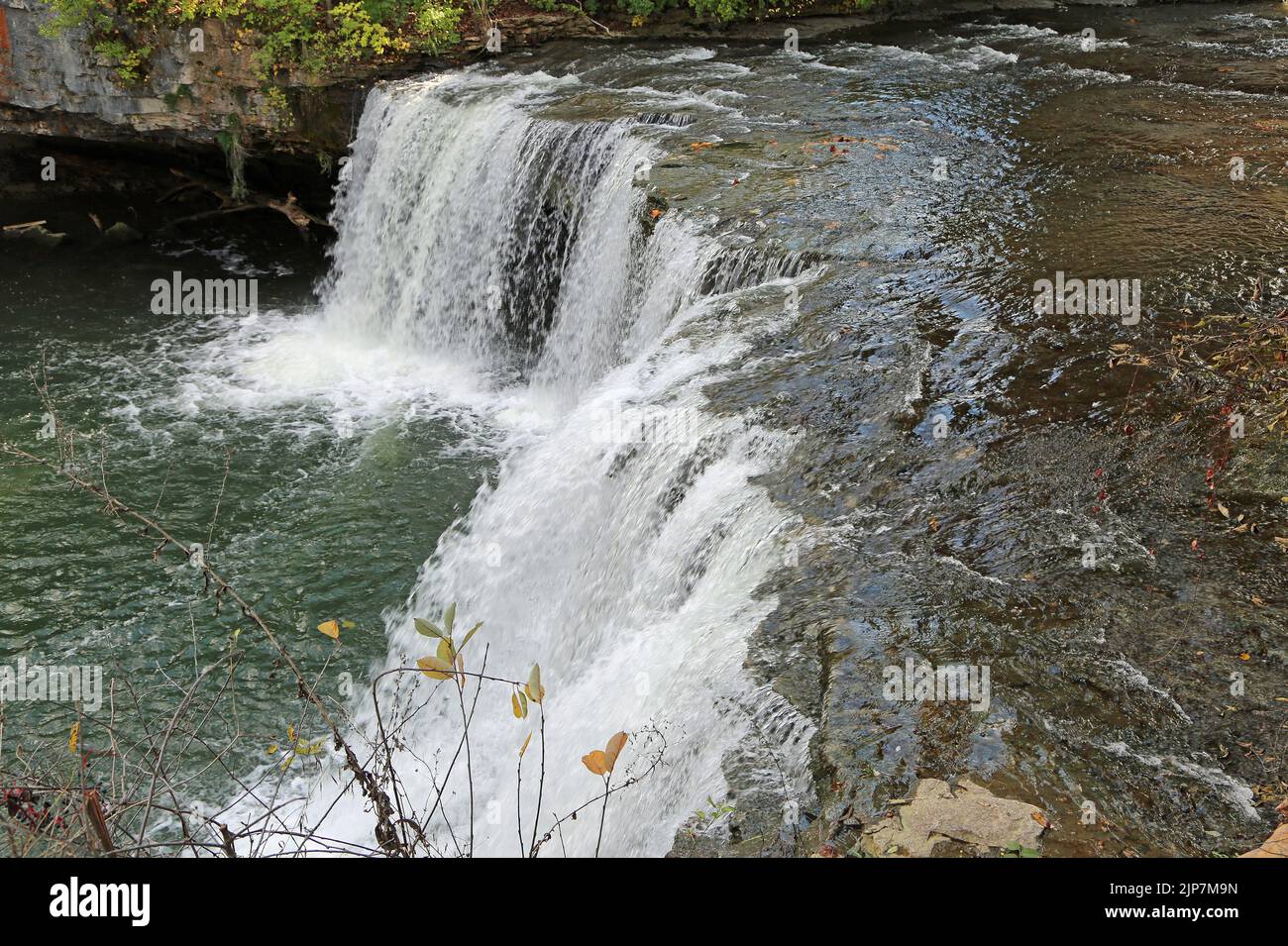 Side view at Ludlow Falls, Ohio Stock Photo