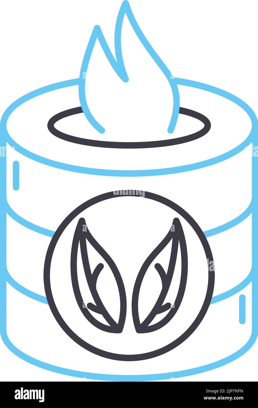 eco fuel line icon, outline symbol, vector illustration, concept sign ...