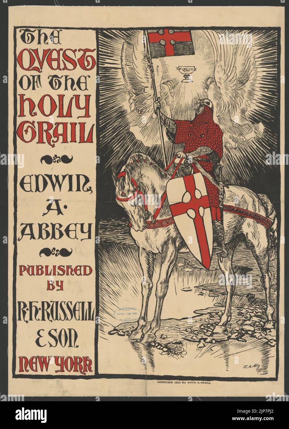 The quest of the holy grail by Edwin A. Abbey Stock Photo Alamy