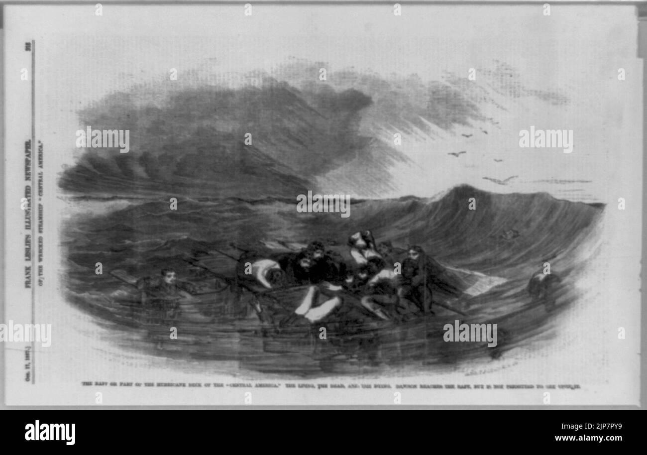 The raft or part of the hurricane deck of the Central America-The ...