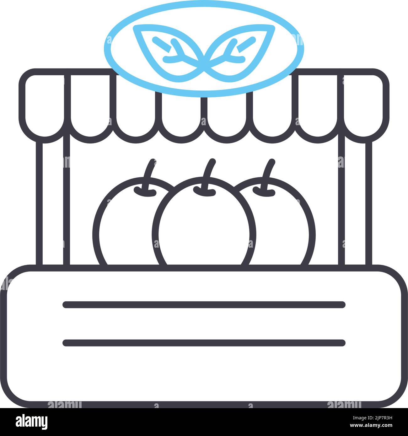 farmers market line icon, outline symbol, vector illustration, concept sign Stock Vector