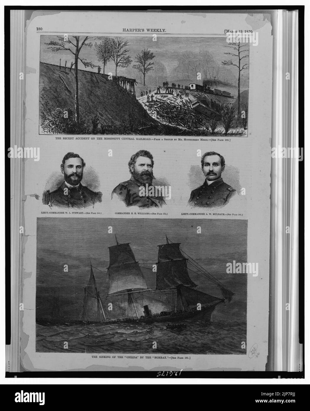 The recent accident on the Mississippi Central Railroad - from a sketch ...