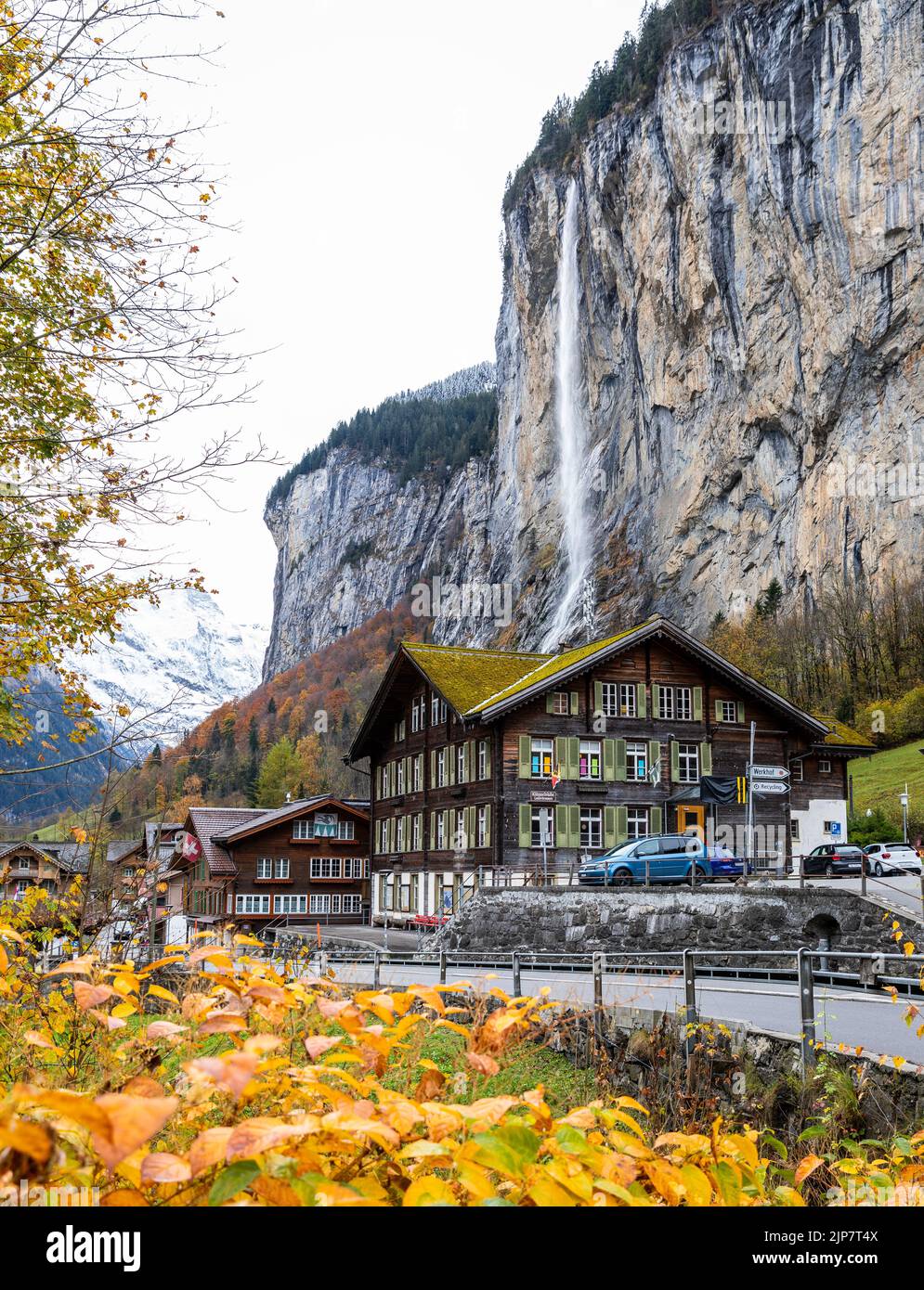 Lauterbrunnen, Interlaken, Switzerland November 7, 2019 Old street