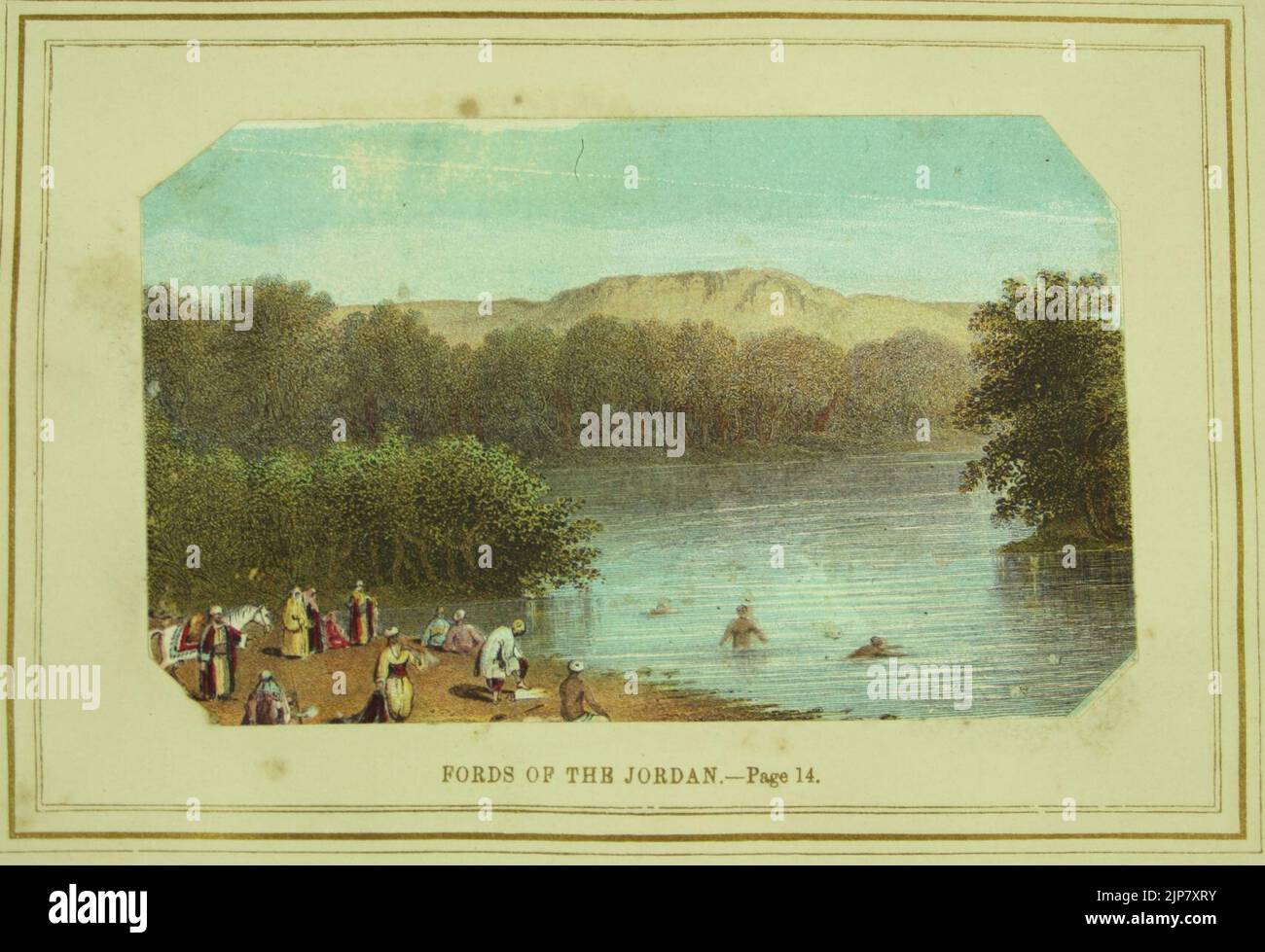 The River Jordan- Pictorial and Descriptive G NS 019-2 Stock Photo