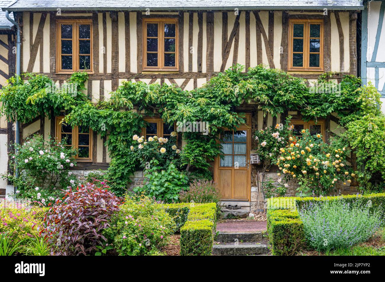 Halftimbered house make Le BecHellouin in Normandy one of the plus