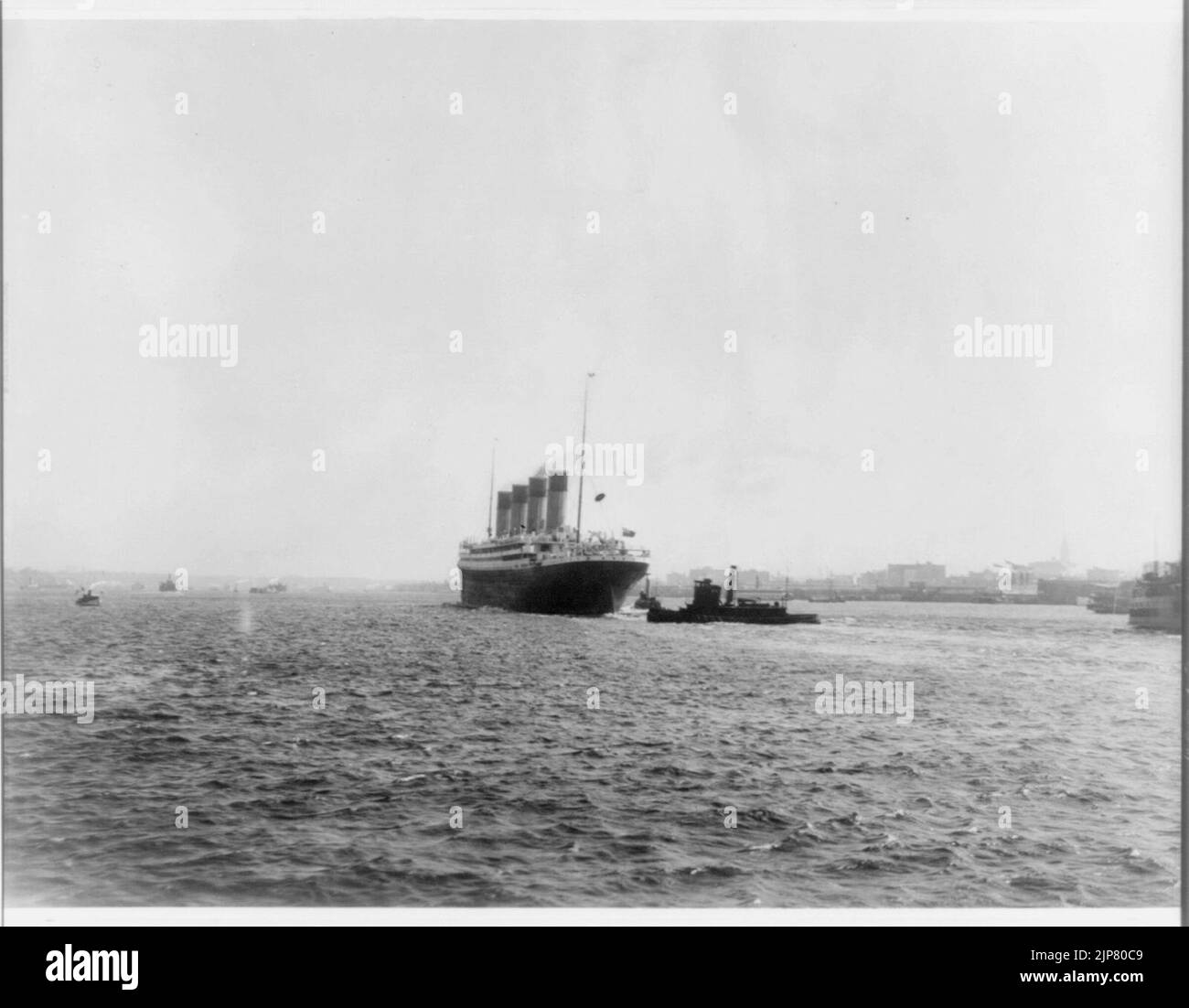 The S.S. OLYMPIC, 1911 Entering New York Harbor Stock Photo Alamy