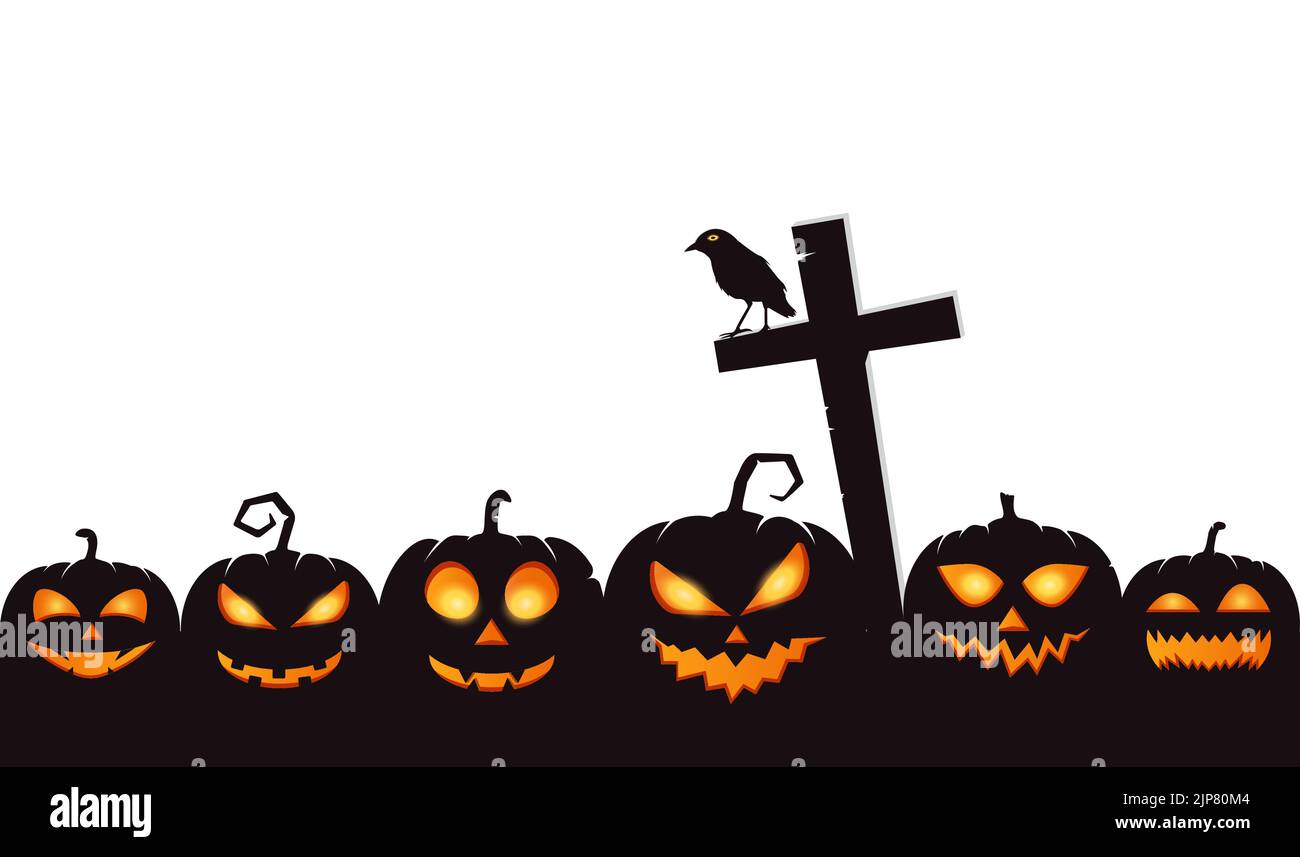 Halloween Set of pumpkin for holiday. Design elements on white ...