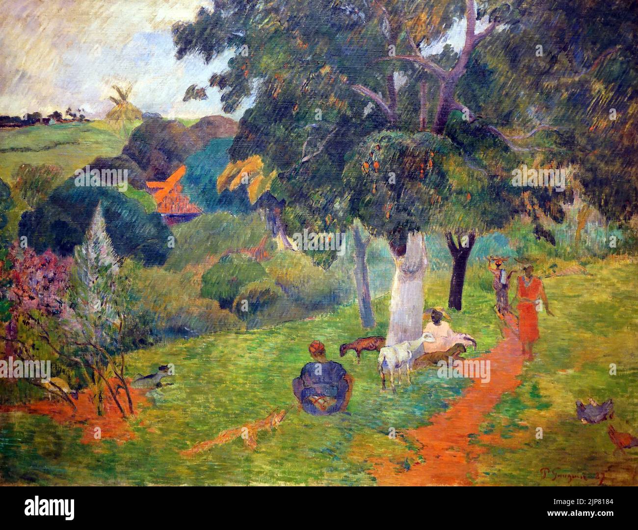 Coming and Going,Martinique (1887) by Paul Gauguin (1848-1903) Stock Photo
