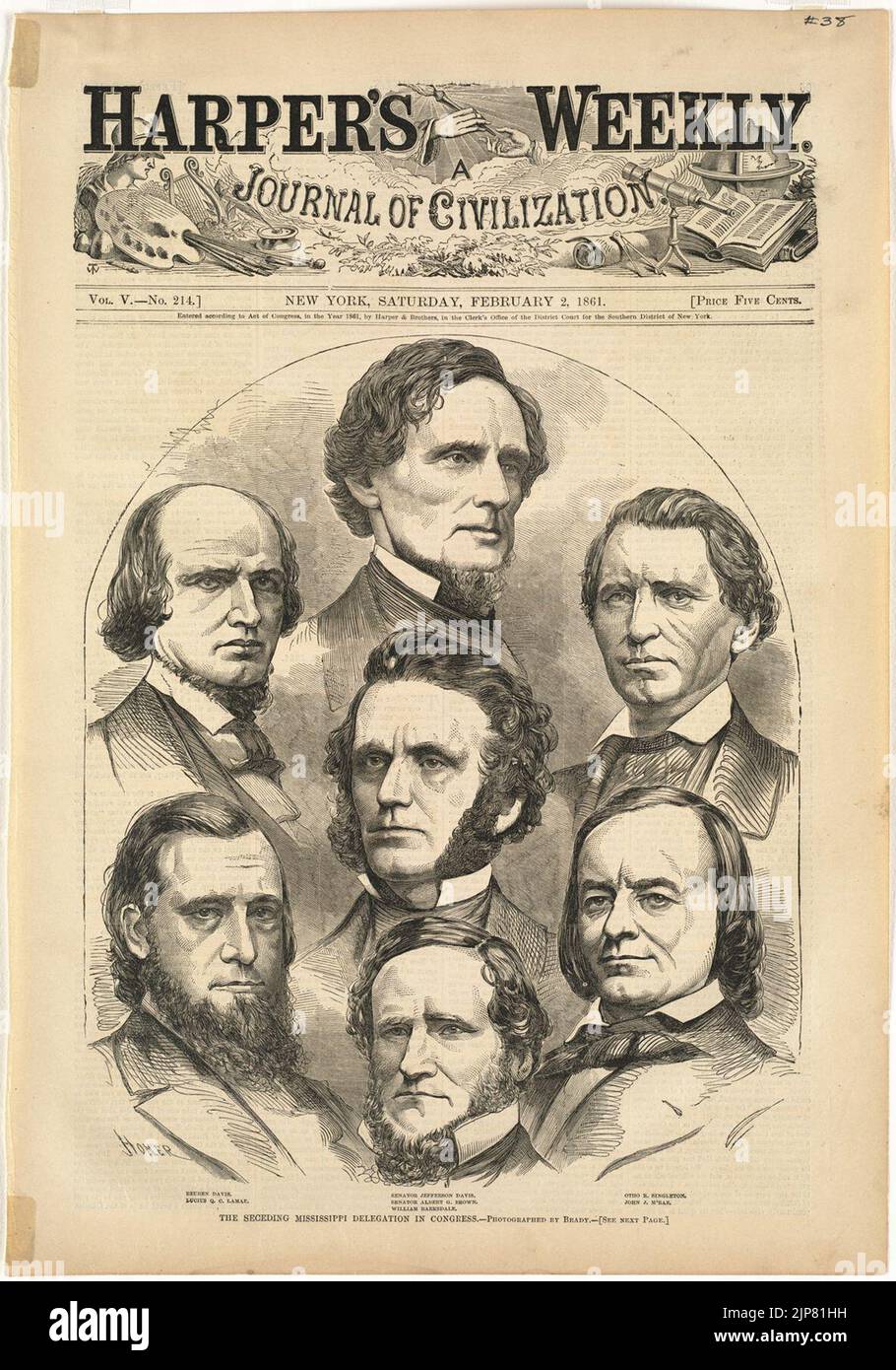 The seceding Mississippi delegation in Congress Stock Photo - Alamy