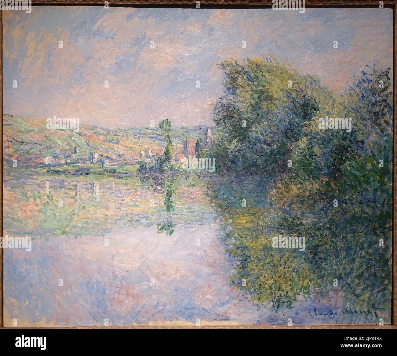 The Seine at Vetheuil, by Claude Monet, c. 1880 Stock Photo - Alamy