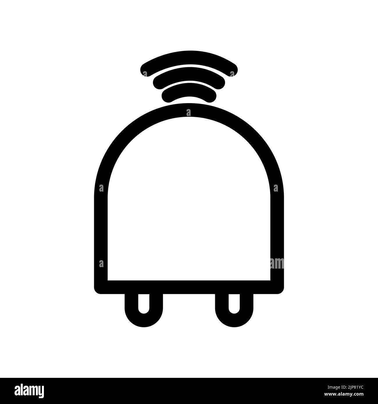 Charger icon with signal. icon related to electronic, technology, smart device, line icon style. Simple design editable Stock Vector