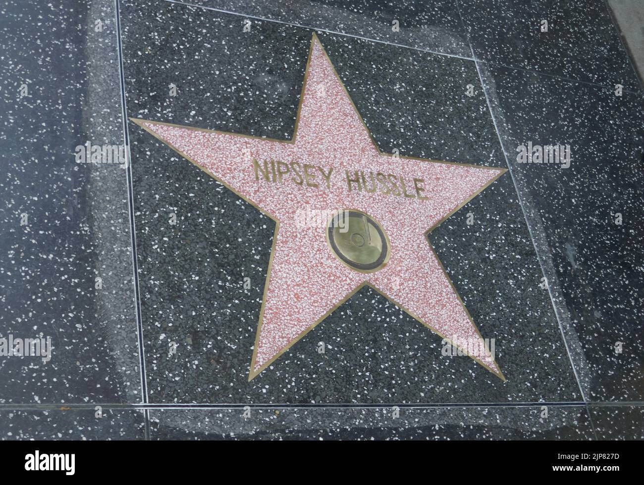 Los Angeles, California, USA 15th August 2022 Rapper Nipsey Hussle's Hollywood Walk of Fame Star on his 37th Birthday today on Hollywood Blvd on August 15, 2022 in Los Angeles, California, USA. Photo by Barry King/Alamy Stock Photo Stock Photo