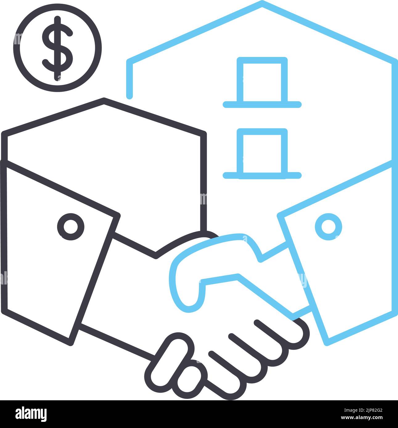 acquistion line icon, outline symbol, vector illustration, concept sign ...