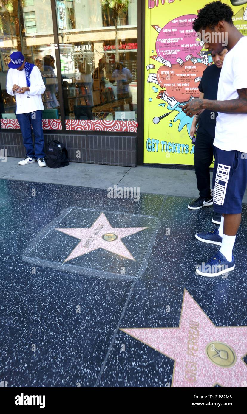 Los Angeles, California, USA 15th August 2022 Rapper Nipsey Hussle's Hollywood Walk of Fame Star on his 37th Birthday today on Hollywood Blvd on August 15, 2022 in Los Angeles, California, USA. Photo by Barry King/Alamy Stock Photo Stock Photo