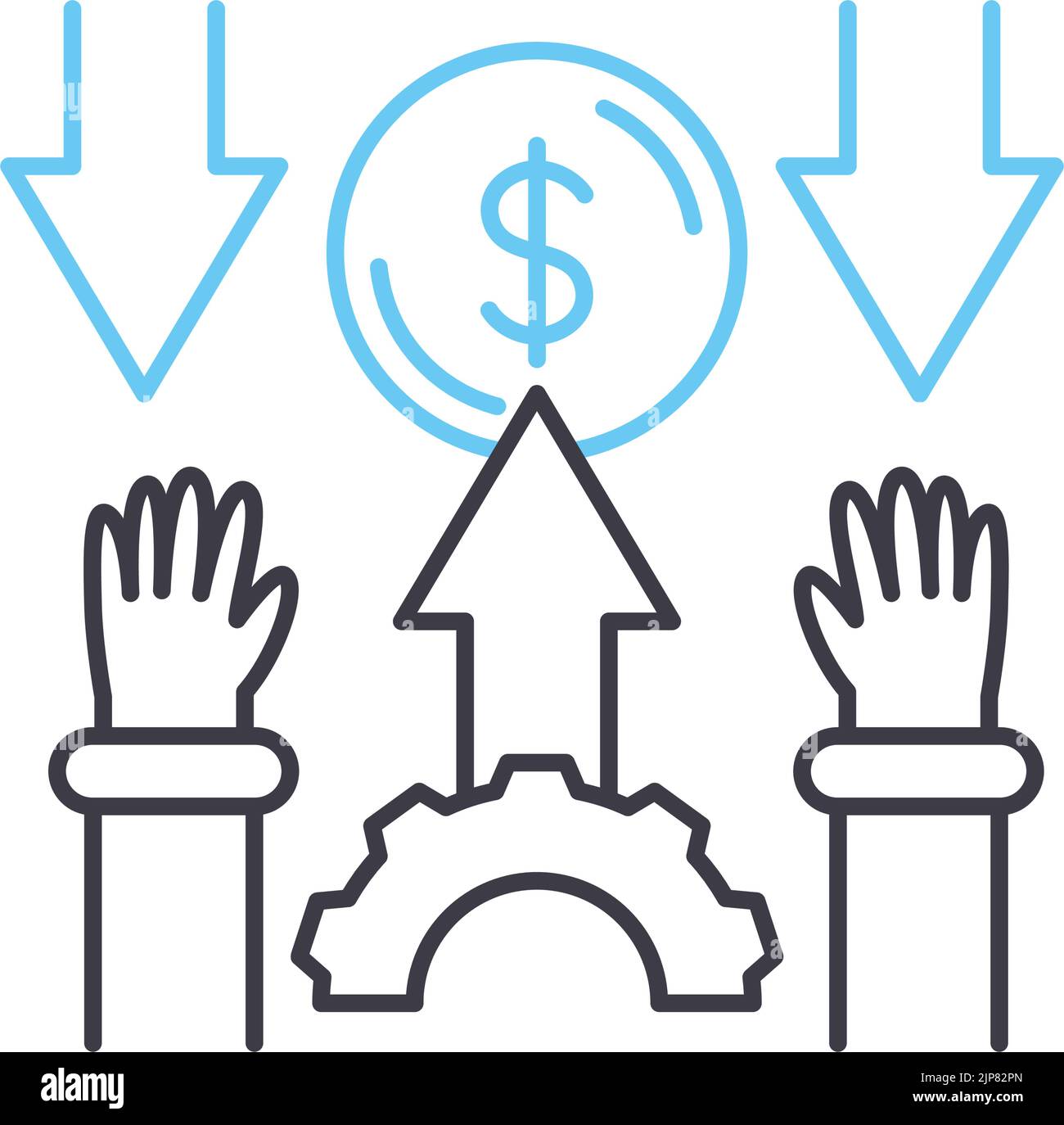 business loans line icon, outline symbol, vector illustration, concept ...