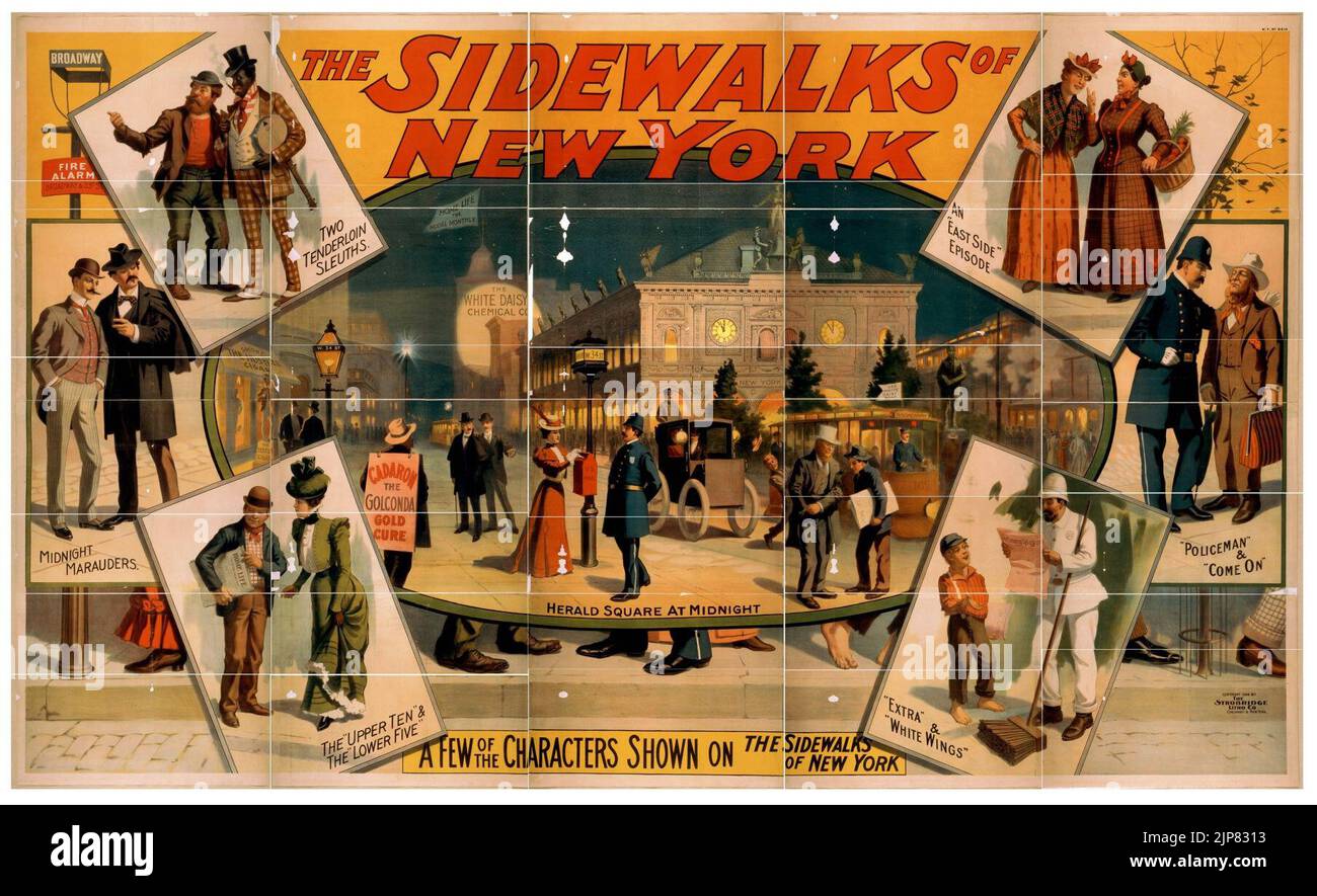 The sidewalks of New York Stock Photo