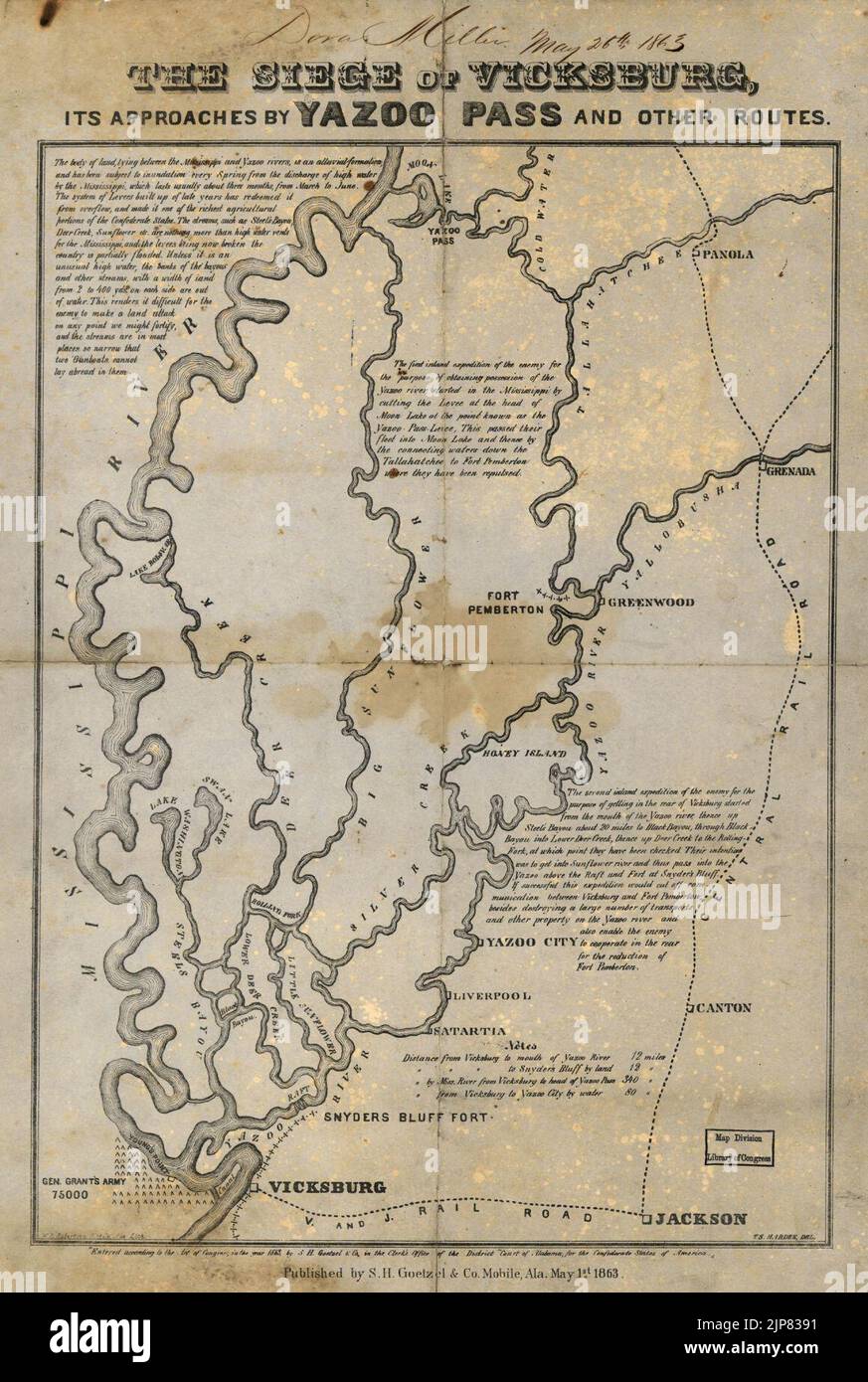 The siege of Vicksburg, its approaches by Yazoo Pass and other routes