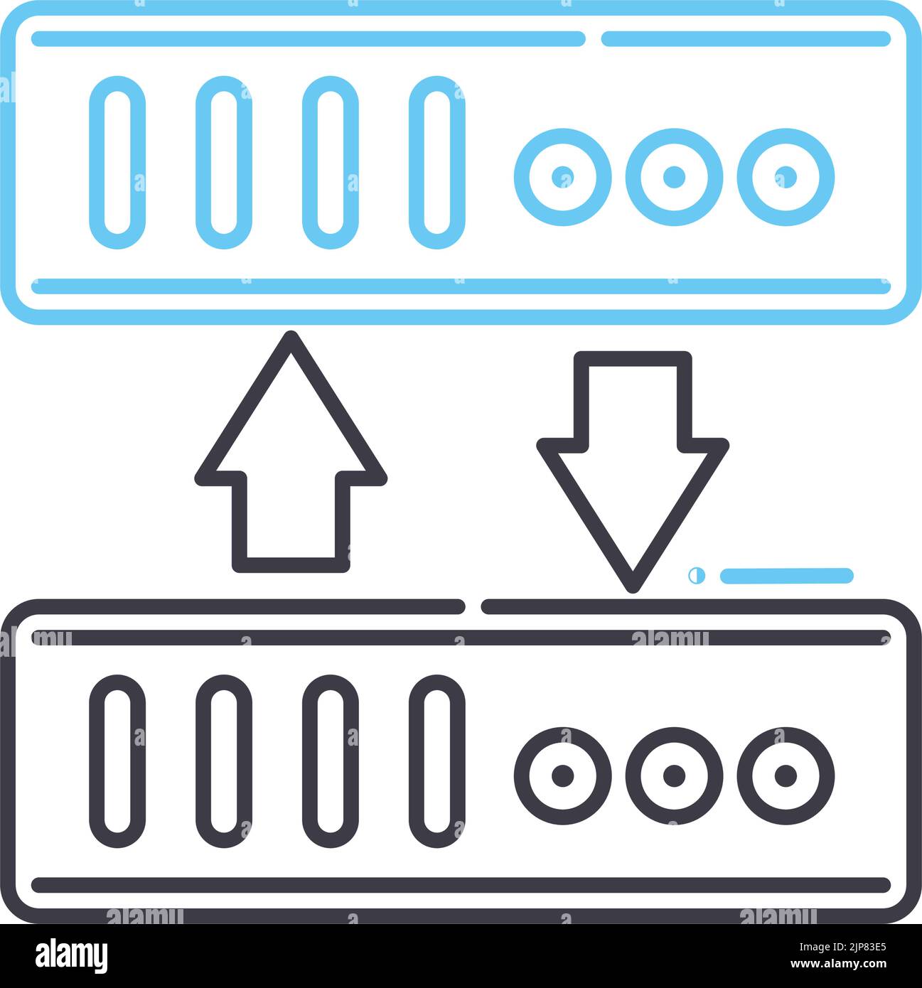 backup line icon, outline symbol, vector illustration, concept sign Stock Vector