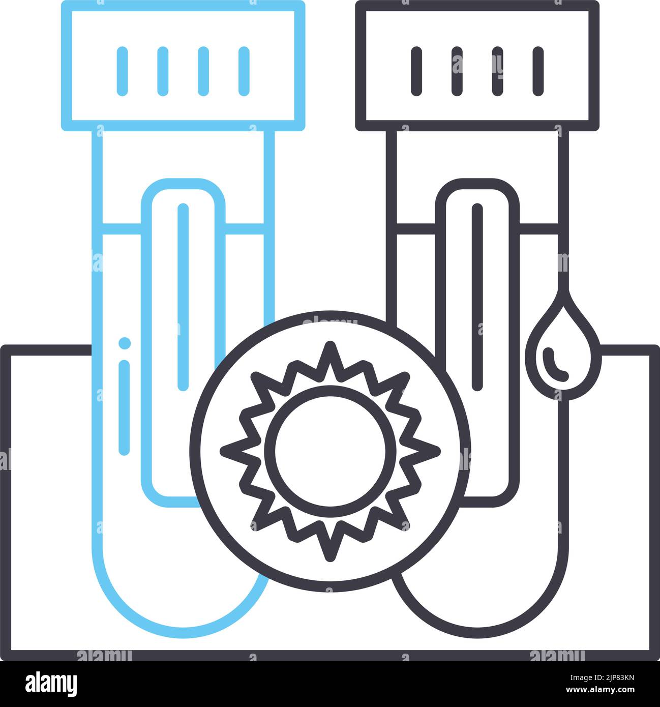 analyses line icon, outline symbol, vector illustration, concept sign ...