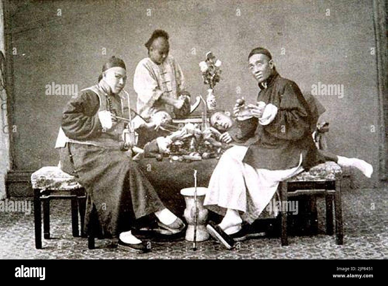 The smoked opium Chinese Stock Photo