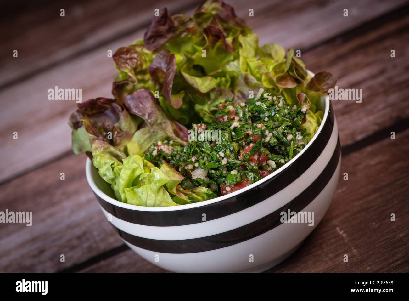 Parsley salad or Tabbouleh, easy and healthy classic vegetarian dish
